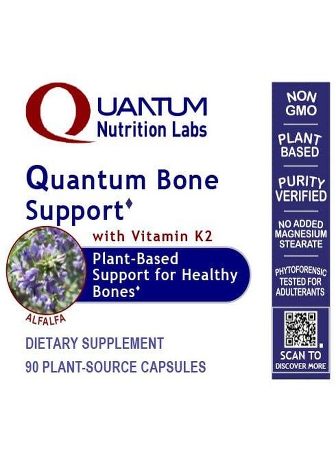 Quantum Nutrition Labs Quantum Bone Health - Bone Health Vitamins, Bone Strength Supplement for Women and Men, Organic Calcium Supplement with Fermented Vitamin K2, Bone Health Support - 90 Capsules - Image 4